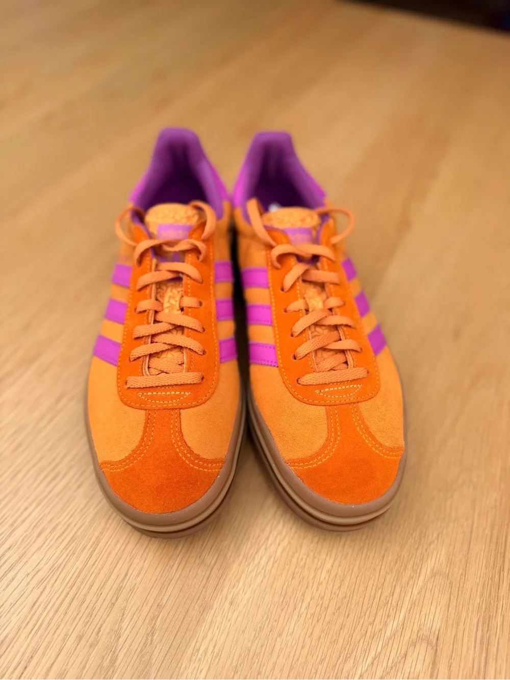 adidas Gazelle Women’s Orange & Pink/Purple Platform Sneakers